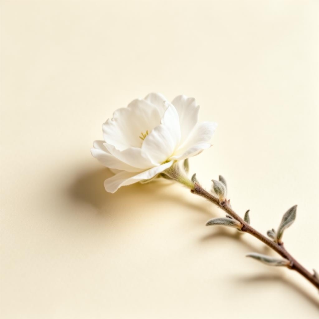 A single white blossom